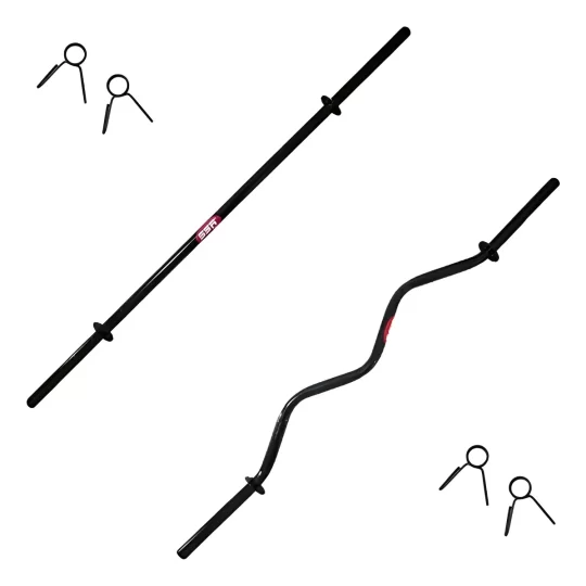 Par De Barras Para Pesas: Barra Z + Barra Recta 1.20m Ssr