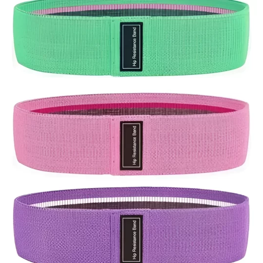 Kit De Bandas Elasticas De Resistencia Ssr Sport - 3 Niveles (Rosa, Verde, Morada)